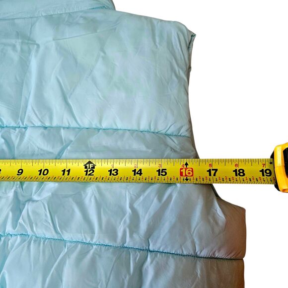 New Victorias Secret PINK Cropped Puffer Vest Light Blue Size M - Picture 4 of 8